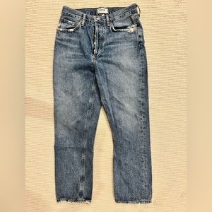 Agolde Riley High Rise Straight Crop Jean